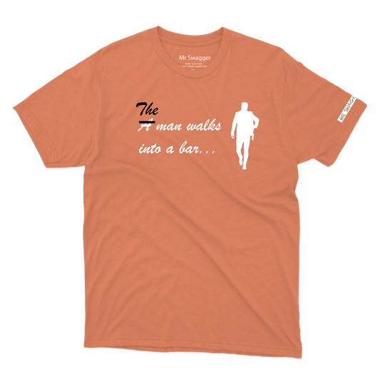 A man walks into a bar Tee Orange
