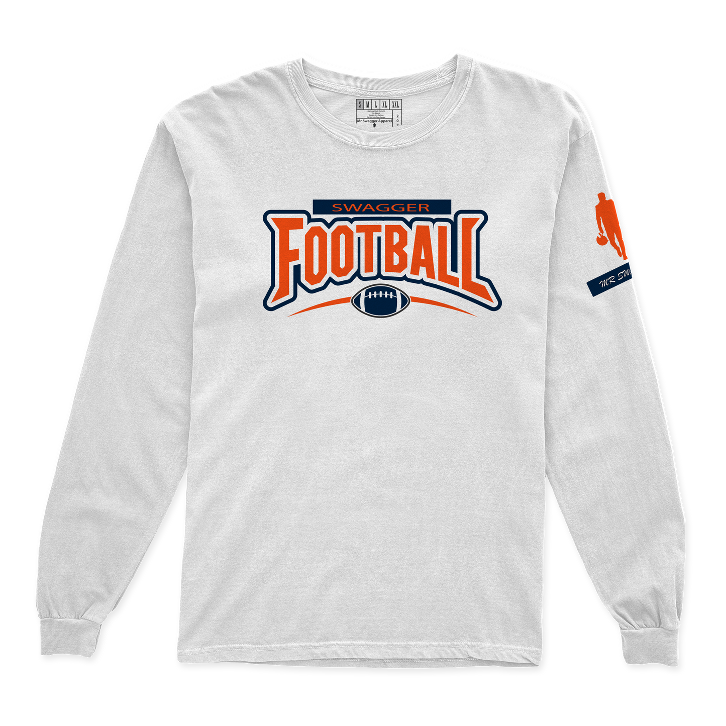 Mr Swagger Football Long Sleeve White