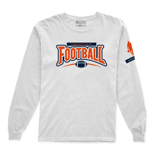 Mr Swagger Football Long Sleeve White