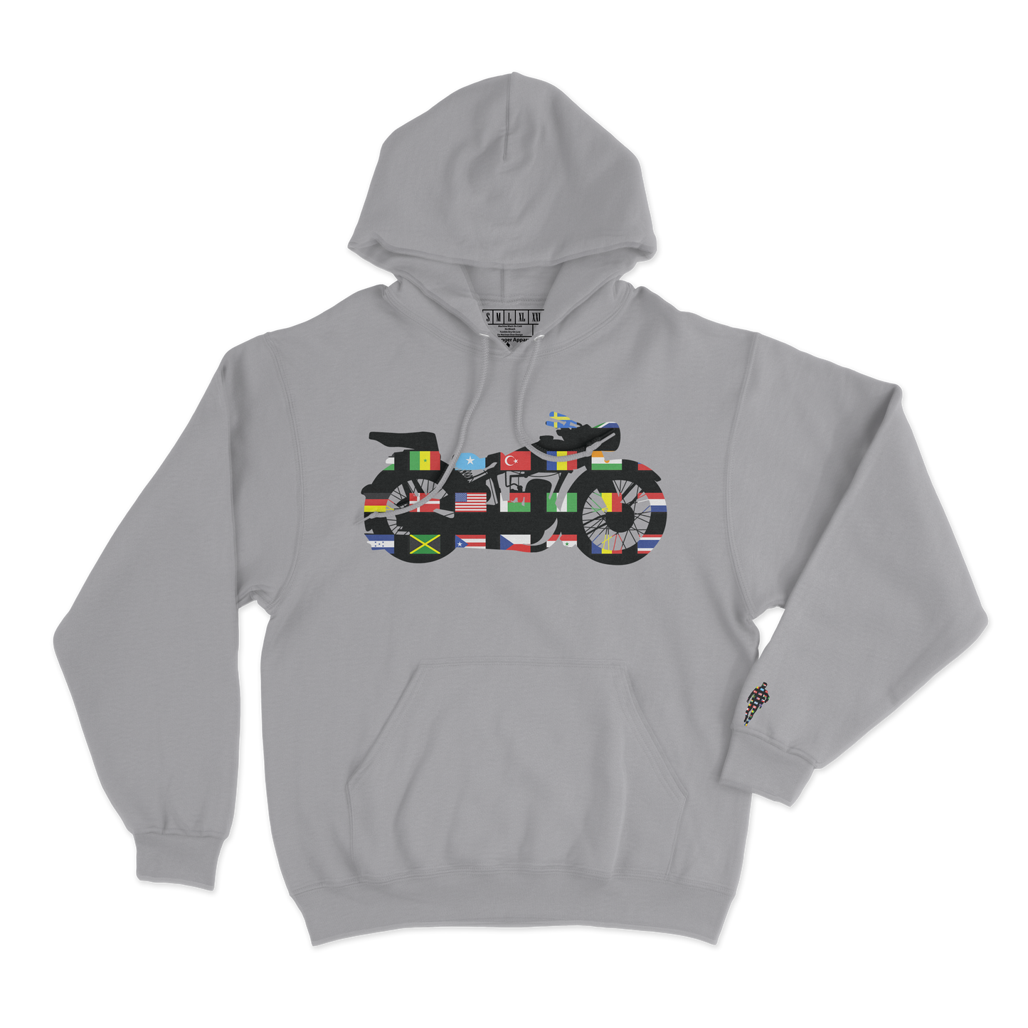 Gray Hoodie International Traveler Moto